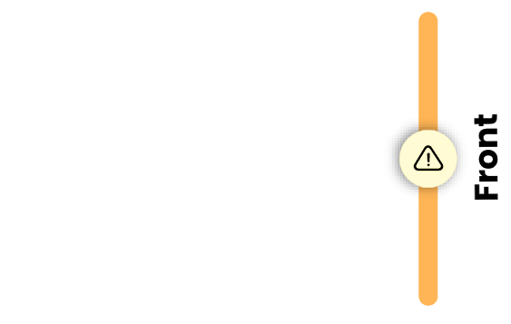 Front damage indicator