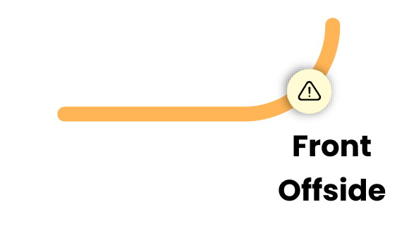 Offside front damage indicator