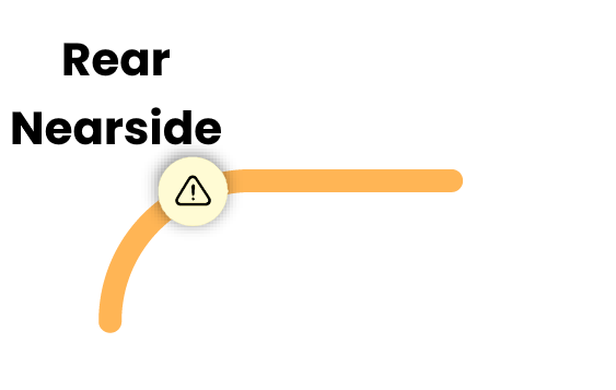 Nearside rear damage indicator